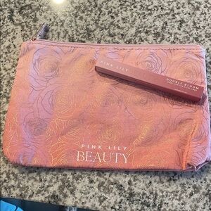 Pink Lily Beauty Rose Cosmetic Bag